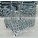Road storage steel wire mesh welding foldable wire container for sale