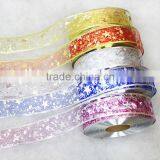 Colorful transparent Merry Christmas styles band , indoors decoration Christmas gift ribbons 2016