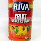 CANNED FRUIT COCKTAIL BLUE RIVA FROM THAILAND