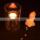New Design Glass Material Clear Crystal Candle Holder Goblet thumbnail-2