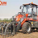 Qingdao Everun 1.5Ton Small Wheel Loader With Grapple Forks for Sale thumbnail-1