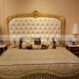 Antique Cool Grey Bouquet Upholstered Bedroom Furniture Set, Flower Decorated Princess Bedroom Set thumbnail-6