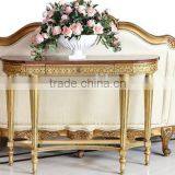 Carved Wooden Golden Console Table, Luxury Living Room Furniture Sofa Table, Hallway Entry Table Console Furniture thumbnail-1