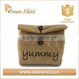 Portable Folding Washable Brown Tyvek Paper Insulated Lunch Cooler Bag for Food thumbnail-2