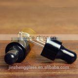 Straight Side Brown 3ml Glass Eye Droppers Black Bulb Glass Droppers for Use With Glass Bottles. Screw Top thumbnail-3
