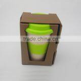 16oz Colorful Bamboo Fiber Coffee Cup With Silicone Lid And Holder thumbnail-5