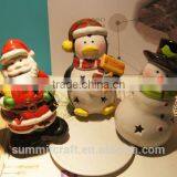 Ceramic 3d Santa Snowman Decoration Christmas Candle Holders thumbnail-3