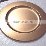 Gold Color Metal Charger Plate for Wedding & Decoration, Cheap Charger Platter for Christmas Festival thumbnail-4