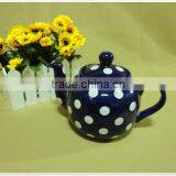 Colorful White With Printing Ecofriendly 100% Ceramic Tea Pot thumbnail-4