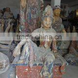 Handmade Buddha Wood Statue thumbnail-1