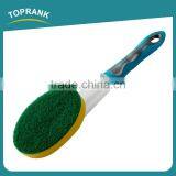 Toprank New Design Good Use Detachable Add Liquid Plastic Soap Dispensing Sponge Dish Cleaning Scouring Pad With TPR Handle thumbnail-3
