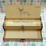 South Korea New Design Double Create Wood Made Pencil Box,student Stationery Case thumbnail-2