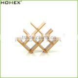W Shape 8 Bottle Tabletop Bamboo Wooden Wine Rack/Homex_Factory thumbnail-2