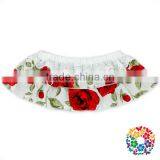 100% Organic Cotton Red Floral Bloomer Set For Diaper Girl Shorts thumbnail-2