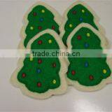 2017 4 Piece Christmas Tree Cookies Set Felt Play Food Made in China
