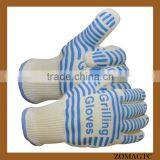 Heat Resistant Cut Resistant Oven Mitts Non-Slip Silicone BBQ Grill Gloves For Sale thumbnail-3