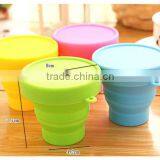 2015 Silicone Cup Brand New FDA Silicon Fold Travel Cup MOQ is 500 Pieces thumbnail-2