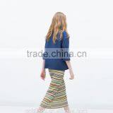 Fashion Cutting Ladies Loose Top Fleece Cotton Three Quarter Sleeve Lady Blouse thumbnail-6