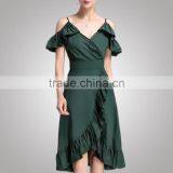 Fashion Design Classic Look Young Ladies Green Dress For Tall Women thumbnail-1