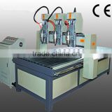 wood 3 head cnc router with 3 kw water cooled spindle