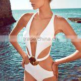 M888 Runwaylover 2016 Ladies Sexy White One Piece Bikini Swimwear thumbnail-3