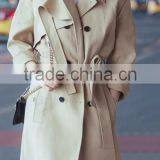 Runwaylover EY0990C Hot Sale 2016 Women Double Breasted Trench Coats With Belt thumbnail-2