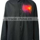 Mens Black Cotton Spectrum Print Button-fastening Cuffs Long Sleeve Shirt thumbnail-1