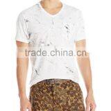 Hot Sale Silkscreen Digital Full Print Short Sleeve V- Neck Marble t Shirt Wholesale thumbnail-2