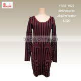 Hot Sale!Jacquard Sweater 80%Viscose 20%Polyester Lady Top Fashion Sweater thumbnail-1