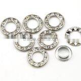 3 Colors 17mm Round Metal Brass Rhinestone Eyelets Crystal Diamond Grommets Glass Eyelets RE-17mm-001 thumbnail-2