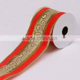 Wire Edged Velvet Christmas Decor Ribbons thumbnail-1