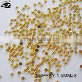 Metal Dome Studs Half Round Studs 1.5MM Gold Round Beads for Nail Art thumbnail-3