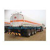 HOWO A7 Oil Tank Trailer Diesel 28 Cubic Meters , Two Single Low Bed Trailer thumbnail-1