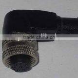 M12 Female Molding Type Right Angle Waterproof Connector