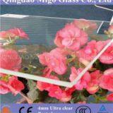 4mm Toughened Ultra Clear (Low Iron) Float Glass For Glass Greenhouse thumbnail-1