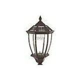 European High Voltage Outdoor Post Lantern 220V Aluminum Glass Lamp For Garden