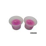 Pink Candle in Frosted Glass Cup Set, 2-pc (K349-31) thumbnail-1