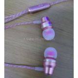 2017 Best Sellers Metal Earphone Mobile-phone Headphone In-ear Earphone Fashion Pink Headphone thumbnail-1