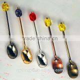 Round Head Retr0 Coffee Spoon /hitg Zinc Alloy Creative Ice Cream Spoon and Fork /fancy Dessert Spoon Jam Spoon