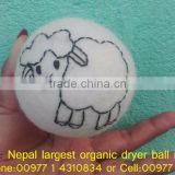 Sheep design felt dryer balls/Nepal hand made felted dryer balls