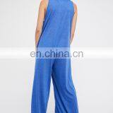 Hip Pockets V-neckline and Dropped Armholes Oversized Extreme Wide Legs Jumpsuit thumbnail-2