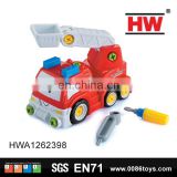 Fire truck toys the plastic disassembled cartoon feature toy fire truck