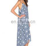 Custom Made Sublimation Print Fashion Women Silk Long Beach Dress 2017 thumbnail-2