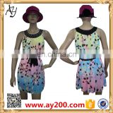 Women Casual Beach Dress Printed Short Length Women Summer Wear Chiffon Sundress