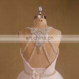 New Arrival Eleagnt V Neck Beaded Straps & Betl Puff Wedding Gown Ruffle Organza thumbnail-5