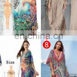 Women Boho Floral Printed Long Blouse Loose Shawl Kimono Cardigan Boho Beach Cover up Shirt Outwear blusa mujer feminino