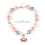 Girl Pink Pumpkin Necklace Kids Halloween Diamond Charms Pendants Jewelry Accessories thumbnail-4