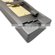 Custom Cnc Brass Mechanical Keyboard anodized grey aluminium mechanical keyboard case parts