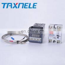 Digital PID Temperature Controller REX-C100 REX C100 Thermostat With 40DA SSR Relay K Thermocouple 1m Probe RKC SSR-40DA thumbnail-2