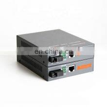 10/100/1000 Media Converter Single Mode Single Fiber SC Port 20KM HTB-4100 Fiber Ethernet Media Converter thumbnail-2